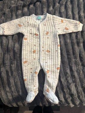 Disney Winnie the Pooh Quilted Sleeper 6–9 Months Footed Pajamas